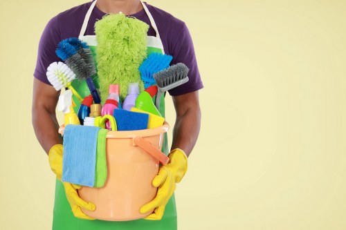 Professional office cleaning service in a modern workspace