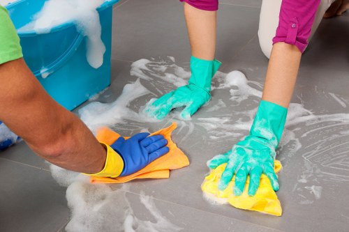 Professional sofa cleaning in a bright living room