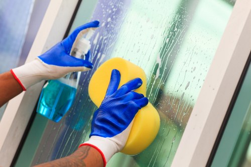 Housecleaningservices technician treating carpet stains