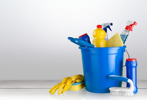 Housecleaningservices expert dusting shelves and décor with care