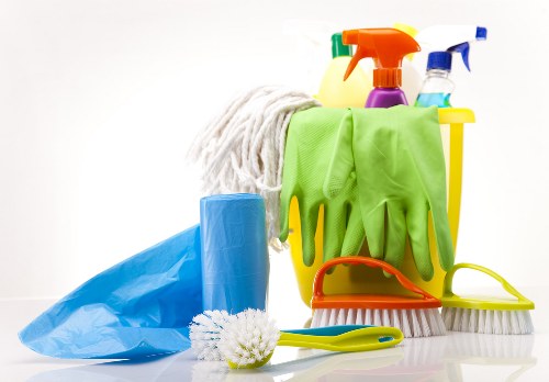 Residential carpet cleaning process in a modern home