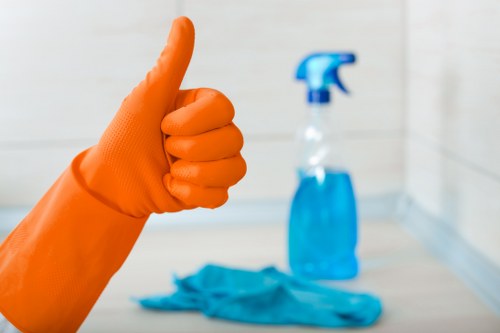 Freshly cleaned home interior after builders cleaning service