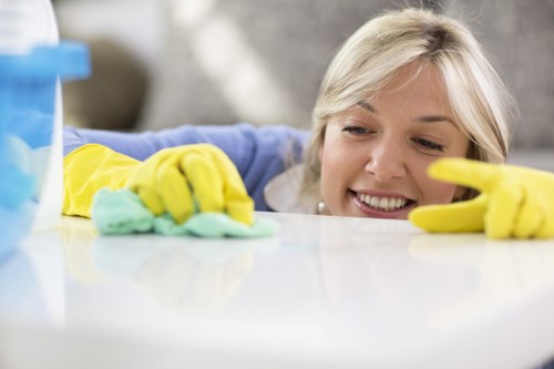 Clean carpet after professional house cleaning service