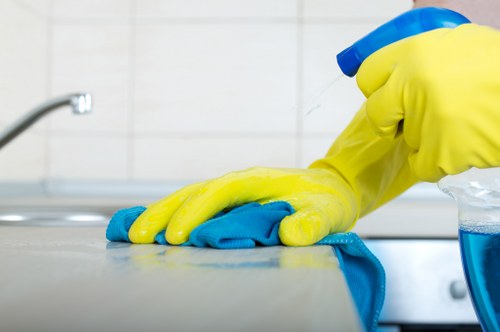 Professional tile and laminate hard floor cleaning in a home