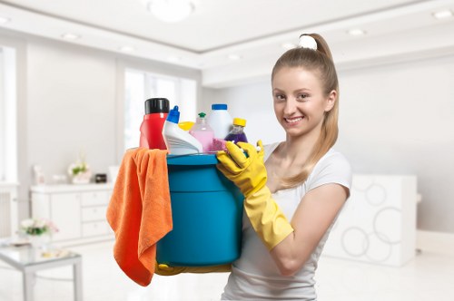 Professional oven cleaning inside a modern kitchen