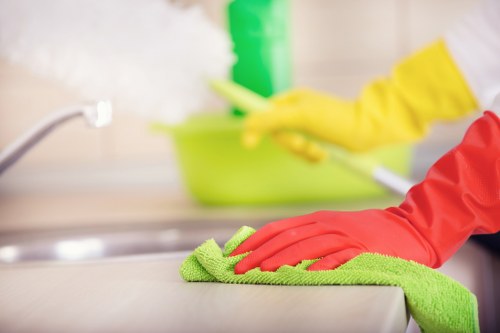 Supervisor checking resolution steps in a housecleaning complaint case